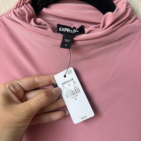 NWT Express Light Pink Body Contour Ruched Midi Dress Size S - Picture 4 of 6